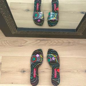 Vintage Andrea Pfister Couture Painted Slides